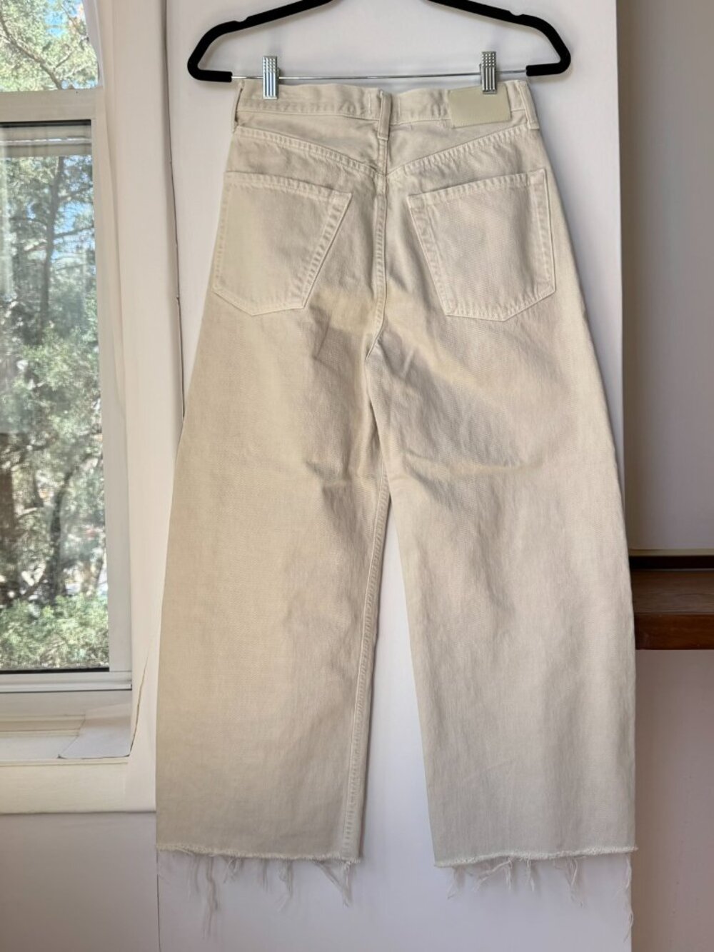 Citizens of Humanity Ayla Baggy Wide Leg Jeans Cream Almondette 25 - Picture 6 of 16